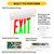 Halco 97137 - Edgelit Exit Sign - Red/Green Selectable - 90min Backup 