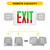 Halco 98022 - Combo Exit Square Head - Red/Green - 90-Min Backup 