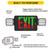 Halco 98023 - Combo Square Exit/EM - Red/Green - 90min Battery Backup 