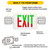 Halco 98025 - Combo Exit/EM LED Unit - Selectable Red/Green - 90-Min Backup 