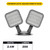 Halco 98074 - LED Double Outdoor Remote Head - Gray - 2.4W Wet Rated 