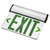 Topaz ESEL/DFS/RMR/B - Edgelit Exit Mirror - Red Double-Face - 90 Min Battery Backup 