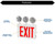 Topaz ESC/LED/RW-NYC - LED Emergency Exit/Light Combo - Red EXIT - 90-Min Battery Backup 