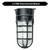Topaz L1706BLK - Hammered Black Jelly Jar Vaportight Ceiling Mount - E26 Lamp-Ready 