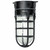 Topaz L1706BLK - Hammered Black Jelly Jar Vaportight Ceiling Mount - E26 Lamp-Ready 