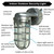 Topaz L1707SVBS - Brushed Steel Jelly Jar Vaportight Wall Sconce - E26 Lamp-Ready 