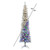 Vickerman G256363LEDCC - 6 ft Flocked Crest Pencil Prelit Color Changing LED Christmas Tree