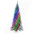 Vickerman K247581LED - 9 ft Silver Tinsel Pencil Prelit RGB Color Changing LED Christmas Tree