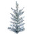 Vickerman K247676LED - 7.5 ft Silver Tinsel Pencil Prelit RGB Color Changing LED Christmas Tree 