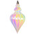 Vickerman MC251900W - 12 inch Clear Iridescent Drop Christmas Ornament 