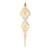 Vickerman MC252938W - 16.5 inch Champagne Finial Christmas Ornament 