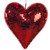 Vickerman MC253403W - 10 inch Red Shiny Heart Christmas Ornament 