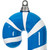 Vickerman MT251802W - 18 inch Blue Enamel Candy Cane Christmas Ornament