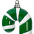 Vickerman MT251804W - 18 inch Green Enamel Candy Cane Christmas Ornament
