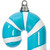 Vickerman MT251852W - 18 inch Light Blue Enamel Candy Cane Christmas Ornament 