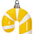 Vickerman MT251878W - 18 inch Yellow Enamel Candy Cane Christmas Ornament