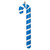 Vickerman MT252002W - 24 inch Blue Enamel Candy Cane Christmas Ornament 