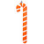 Vickerman MT252028W - 24 inch Orange Enamel Candy Cane Christmas Ornament 