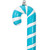 Vickerman MT252052W - 24 inch Light Blue Enamel Candy Cane Christmas Ornament