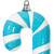 Vickerman MT252052W - 24 inch Light Blue Enamel Candy Cane Christmas Ornament 