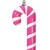Vickerman MT252059W - 24 inch Hot Pink Enamel Candy Cane Christmas Ornament 