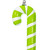 Vickerman MT252073W - 24 inch Lime Enamel Candy Cane Christmas Ornament 