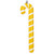 Vickerman MT252078W - 24 inch Yellow Enamel Candy Cane Christmas Ornament