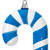 Vickerman MT252202W - 36 inch Blue Enamel Candy Cane Christmas Ornament