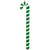 Vickerman MT252204W - 36 inch Green Enamel Candy Cane Christmas Ornament