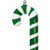 Vickerman MT252204W - 36 inch Green Enamel Candy Cane Christmas Ornament