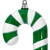 Vickerman MT252204W - 36 inch Green Enamel Candy Cane Christmas Ornament 