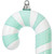 Vickerman MT252227W - 36 inch Aqua Enamel Candy Cane Christmas Ornament 