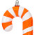 Vickerman MT252228W - 36 inch Orange Enamel Candy Cane Christmas Ornament 