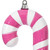 Vickerman MT252259W - 36 inch Hot Pink Enamel Candy Cane Christmas Ornament 