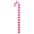 Vickerman MT252259W - 36 inch Hot Pink Enamel Candy Cane Christmas Ornament 