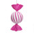 Vickerman MT252659W - 13 inch Hot Pink Enamel Candy Christmas Ornament