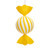 Vickerman MT252678W - 13 inch Yellow Enamel Candy Christmas Ornament