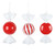 Vickerman MT253003W - 7 inch Red Enamel Assorted Candy Christmas Ornament - 3 Pack