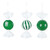 Vickerman MT253004W - 7 inch Green Enamel Assorted Candy Christmas Ornament - 3 Pack 