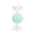Vickerman MT253027W - 7 inch Aqua Enamel Assorted Candy Christmas Ornament - 3 Pack 