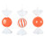 Vickerman MT253028W - 7 inch Orange Enamel Assorted Candy Christmas Ornament - 3 Pack