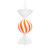 Vickerman MT253028W - 7 inch Orange Enamel Assorted Candy Christmas Ornament - 3 Pack 
