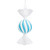 Vickerman MT253052W - 7 inch Light Blue Enamel Candy Christmas Ornament - 3 Pack 