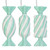 Vickerman MT253227W - 4 inch Aqua Enamel Assorted Candy Christmas Ornament - 6 Pack 
