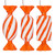 Vickerman MT253228W - 4 inch Orange Enamel Assorted Candy Christmas Ornament - 6 Pack 