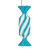 Vickerman MT253252W - 4 inch Light Blue Enamel Candy Christmas Ornament - 6 Pack 