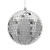 Vickerman N233307D - 6 inch Silver Ball Christmas Ornament - 4 Pack