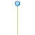 Vickerman N234302SV - 3 inch Blue Shiny Ball on 18 inch Stick Christmas Ornament - 12 Pack