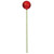 Vickerman N234303G - 3 inch Red Glitter Ball on 18 inch Stick Christmas Ornament - 12 Pack