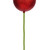 Vickerman N234403G - 4 inch Red Glitter Ball on 18 inch Stick Christmas Ornament - 6 Pack 
